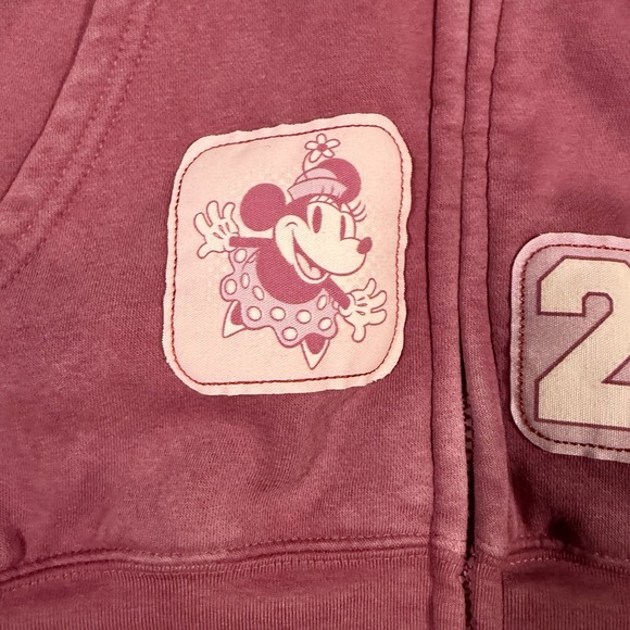 Vintage Disney Mickey & Friends Hoodie Women's Medium Pink Zip Up Sweatshirt M - Picture 11 of 12